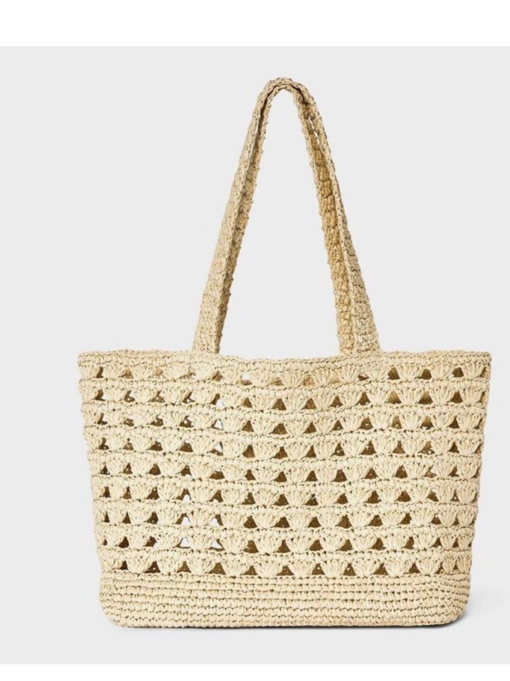 NWT - Universal Thread - Straw
Scallop Woven Tote Handbag
